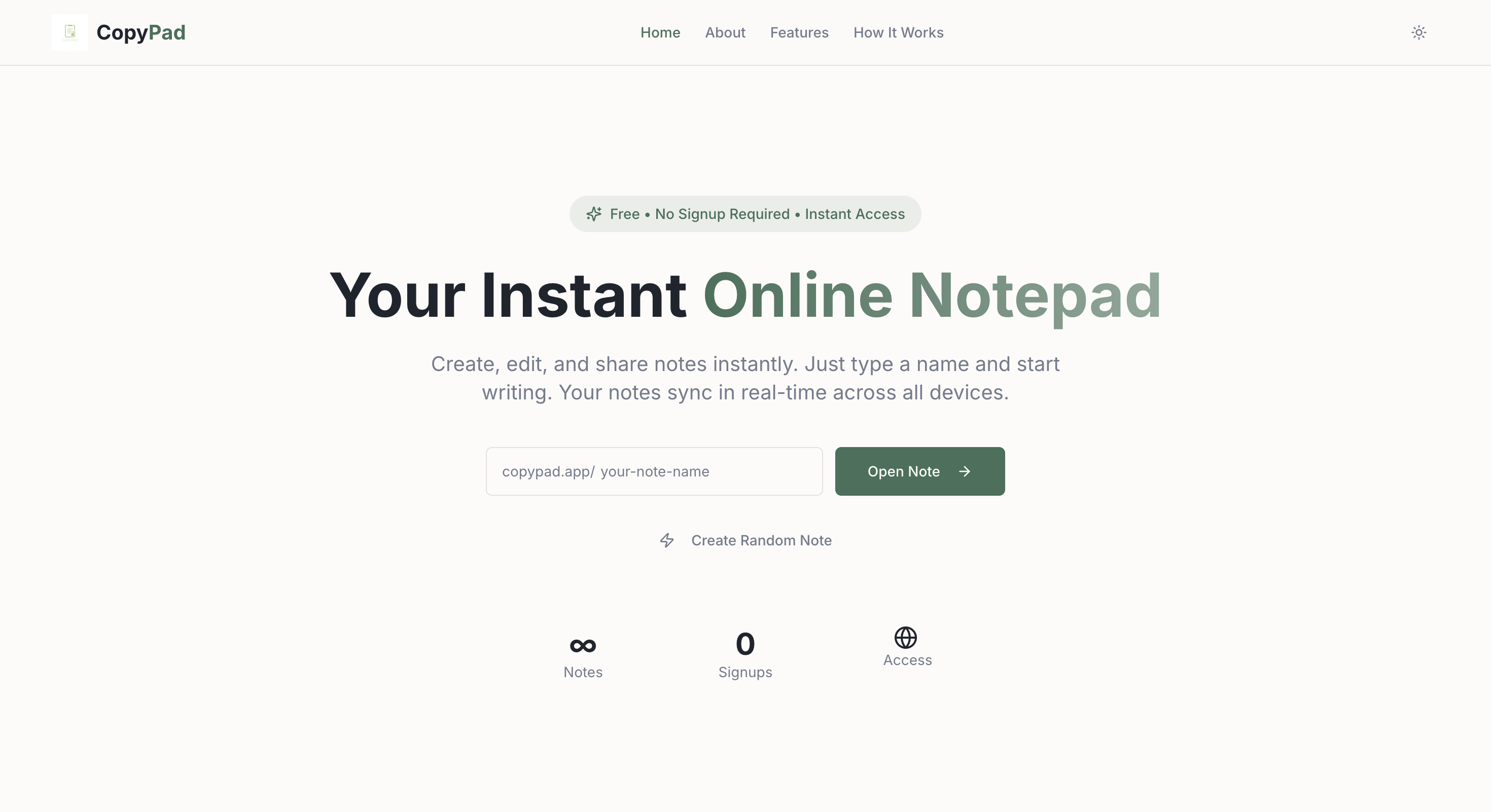 CopyPad — Instant URL-Based Text Sharing