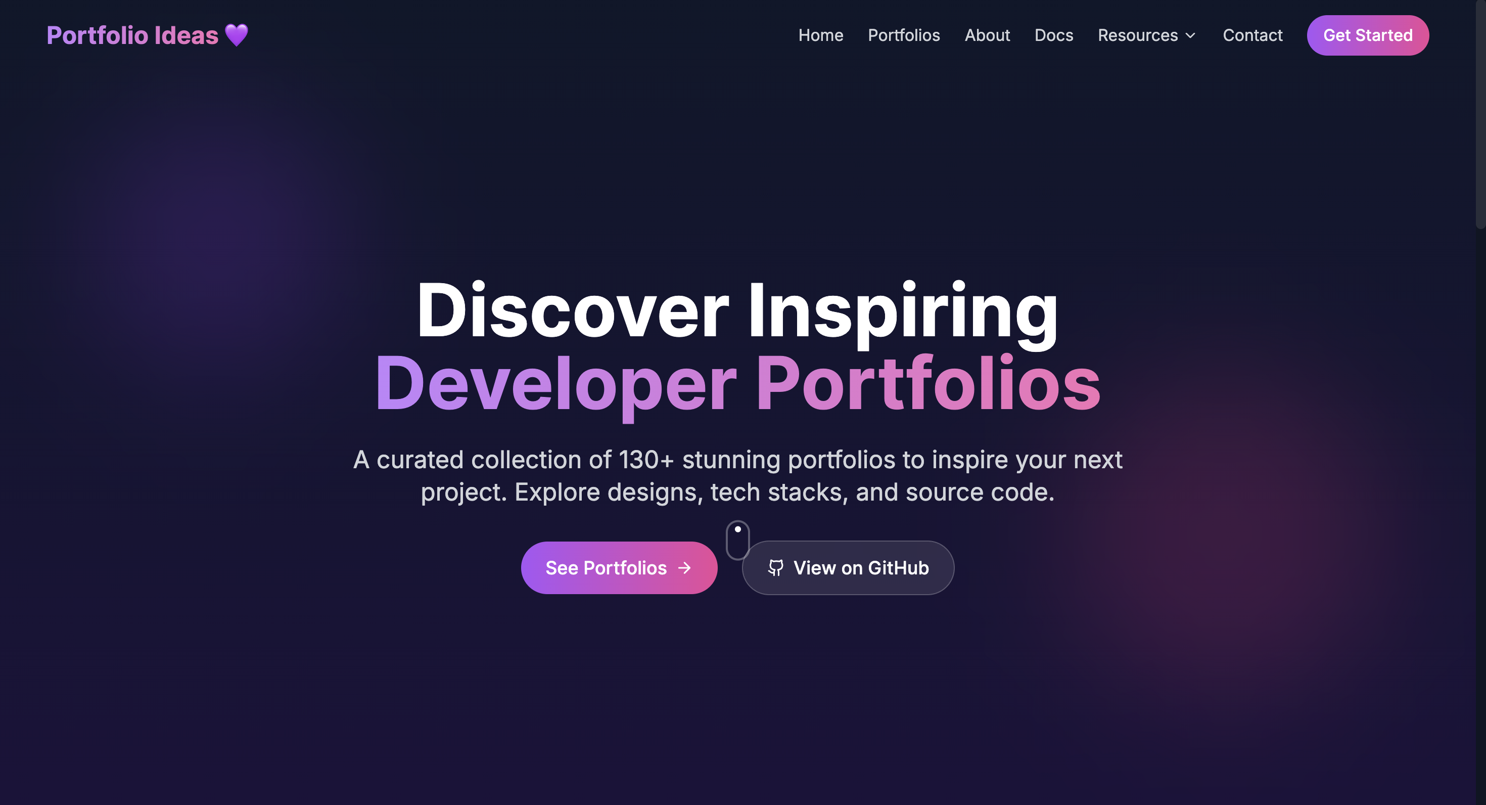 Portfolio Ideas Website — Digital Sandbox